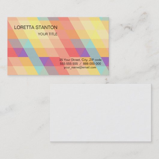 カラフル模様 名刺 (正面/裏面)