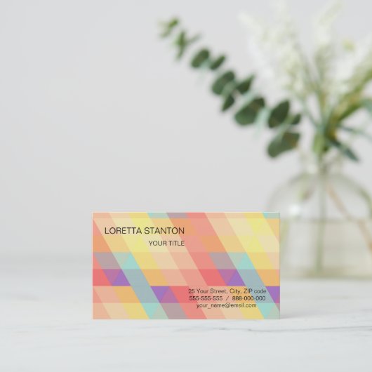 カラフル模様 名刺 (スタンド正面)