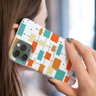 カラフル正方形と線のミッドセンチュリーパターン Case-Mate iPhone 14ケース