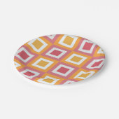 カラフル正方形の幾何学的誕生日 ペーパープレート (アングル)