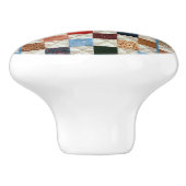 カラフル正方形キルトパターン セラミックノブ (側面)