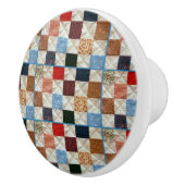 カラフル正方形キルトパターン セラミックノブ (右)