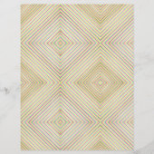 カラフル正方形ダイヤモンド幾何学的パターン紙 (正面)