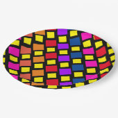 カラフル正方形パターン ペーパープレート (アングル)