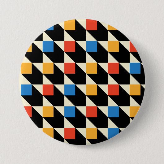 カラフル正方形ボタン 缶バッジ (正面)