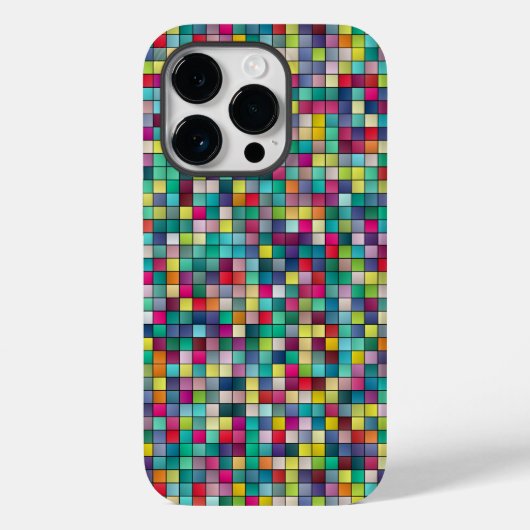カラフル正方形モザイク幾何模様speckiP Case-Mate iPhoneケース (裏面)