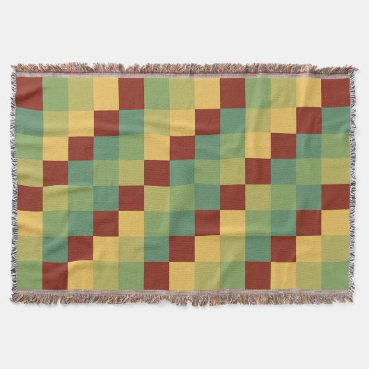 カラフル正方形016 スローブランケット (正面)