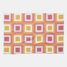 カラフル正方形 キッチンタオル