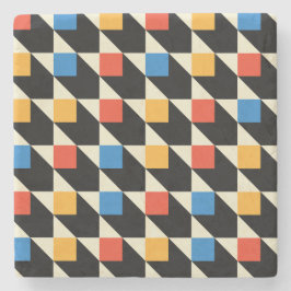 カラフル正方形 ストーンコースター