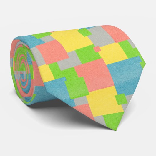 カラフル正方形 ネクタイ (ロール)