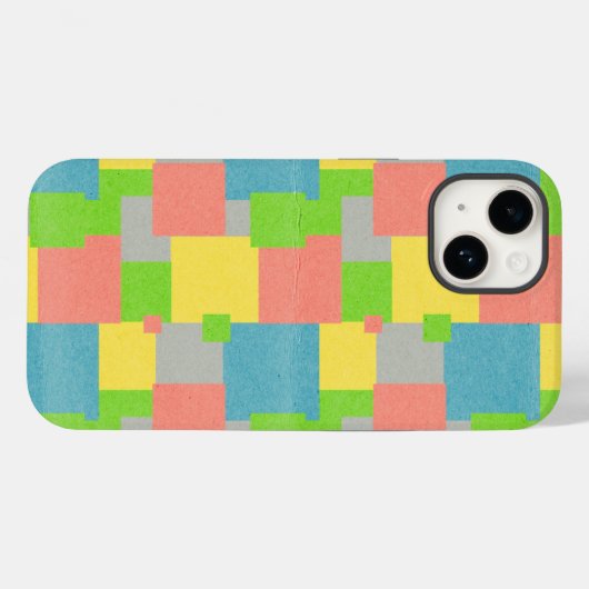 カラフル正方形 Case-Mate iPhoneケース (裏面 (横))