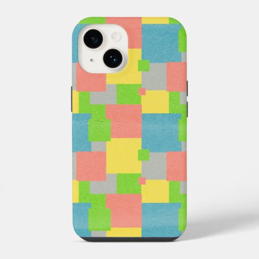 カラフル正方形 iPhoneケース (裏面)
