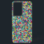 カラフル正方形 SAMSUNG GALAXY S21 ケース<br><div class="desc">小さなカラフル正方形モザイクのシームレスな幾何学的パターン。</div>