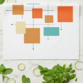 カラフル正方形Geometric Mid Century モダン キッチンタオル (折り畳み)