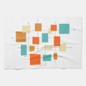 カラフル正方形Geometric Mid Century モダン キッチンタオル (横)