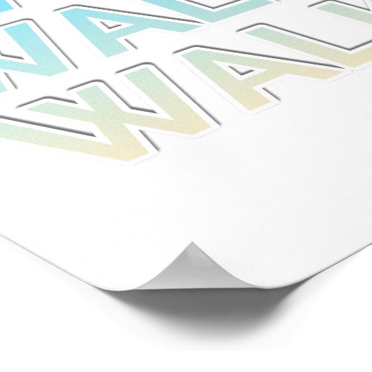 カラフル歩おもしろいき歩くことわざ引用文 ポスター (角)