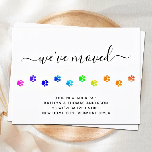 カラフル歩くポーズ移パーソナライズされた動 案内ポストカード