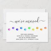 カラフル歩くポーズ移パーソナライズされた動 案内状 (正面)