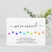 カラフル歩くポーズ移パーソナライズされた動 案内状 (スタンド正面)