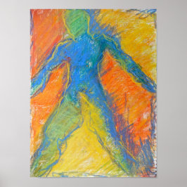 カラフル歩く姿ポスター ポスター