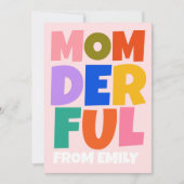 カラフル母の日の写真 カード (正面)