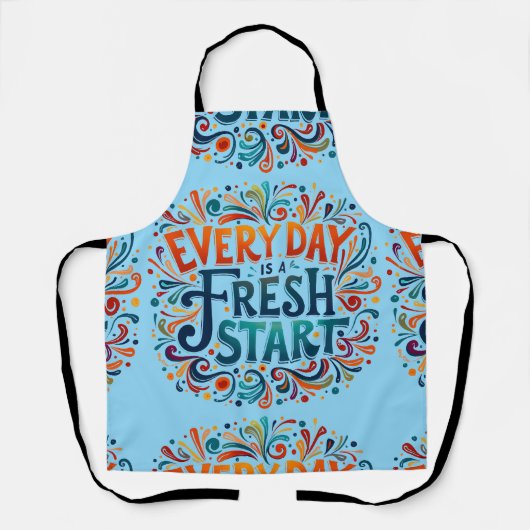 「カラフル毎日が新しいスタートだやる気を起こさせる」 エプロン (正面)