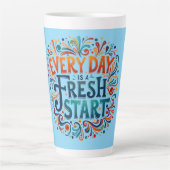 「カラフル毎日が新しいスタートだやる気を起こさせる」 カフェラテマグ (正面)