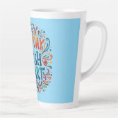 「カラフル毎日が新しいスタートだやる気を起こさせる」 カフェラテマグ (右)