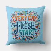 「カラフル毎日が新しいスタートだやる気を起こさせる」 クッション (裏面)