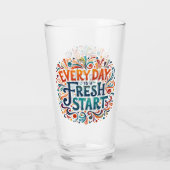 「カラフル毎日が新しいスタートだやる気を起こさせる」 タンブラーグラス (裏面)