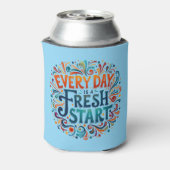 "カラフル毎日が新しいスタート"青 缶クーラー (缶裏面)