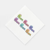 カラフル毛虫キャラクターおもしろいお洒落 スタンダードランチョンナプキン (角)