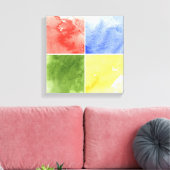カラフル水の色の背景デザイン キャンバスプリント (インサイチュ (リビング))