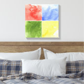 カラフル水の色の背景デザイン キャンバスプリント (インサイチュ (寝室))
