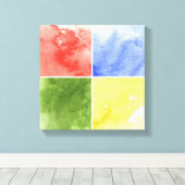 カラフル水の色の背景デザイン キャンバスプリント (インサイチュ (ウッドフロア))