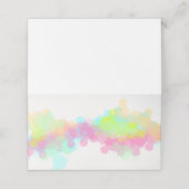 カラフル水の色絵を描（ばちゃばちゃ）跳ねる プレイスカード (外部開封)