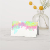 カラフル水の色絵を描（ばちゃばちゃ）跳ねる プレイスカード (裏面)