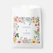 カラフル水カラーフローラ結婚 フェイバーバッグ (正面)