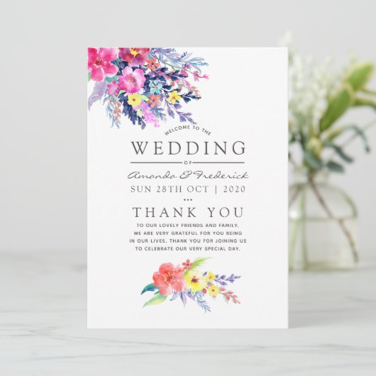 カラフル水カラーフローラ結婚 プログラム (スタンド正面)