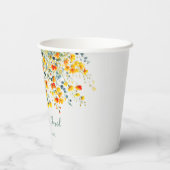 カラフル水カラーフローラ結婚 紙コップ (裏面)