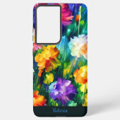 カラフル水パーソナライズされた彩花アート SAMSUNG GALAXYケース (裏面)