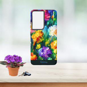 カラフル水パーソナライズされた彩花アート SAMSUNG GALAXY S21+ケース