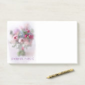 カラフル水彩バラ花フローラテンプレート ポストイット (デスク)