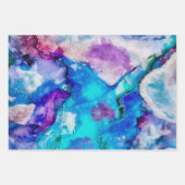 カラフル水彩抽象化 ラッピングペーパーシート (正面2)