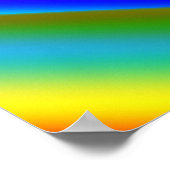 カラフル水彩抽象芸術テクスチャアート ポスター (角)