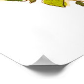 カラフル水彩本棚 ポスター (角)