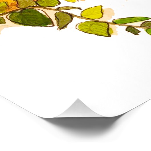 カラフル水彩本棚 ポスター (コーナー)