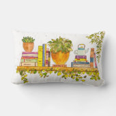 カラフル水彩本棚 ランバークッション (裏面)