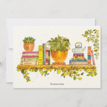 カラフル水彩本棚