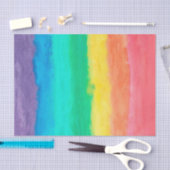 カラフル水彩筆のストロークストライプ数 薄葉紙 (クラフト)